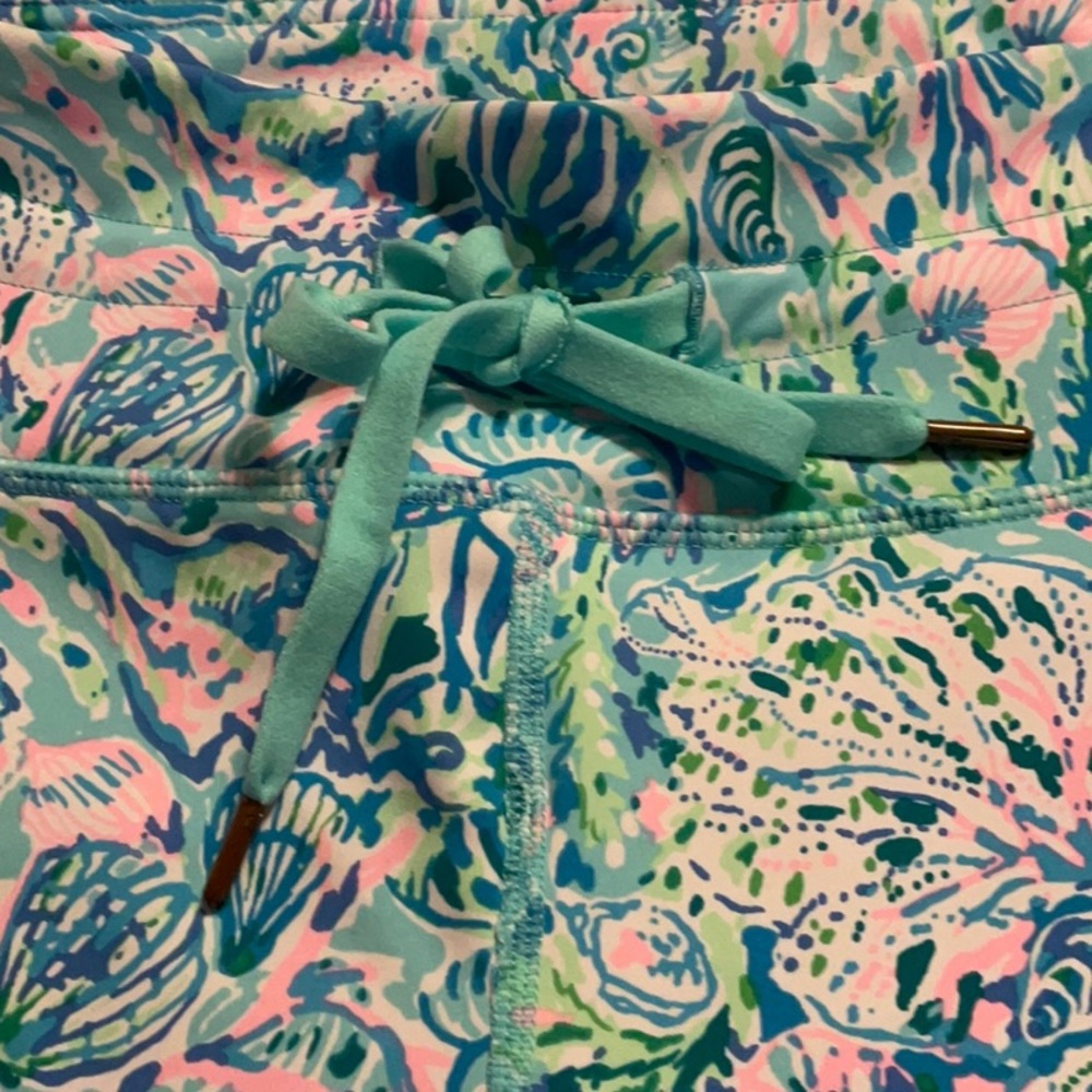 Lilly Pulitzer Size S Mid Rise Jogger Up Surf Blue Soleil It On Me Luxletic - Picture 6 of 9
